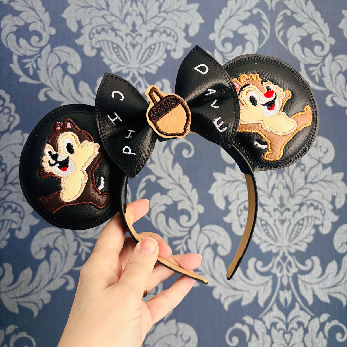 Cheeky Chipmunks ear headband Chip Dale