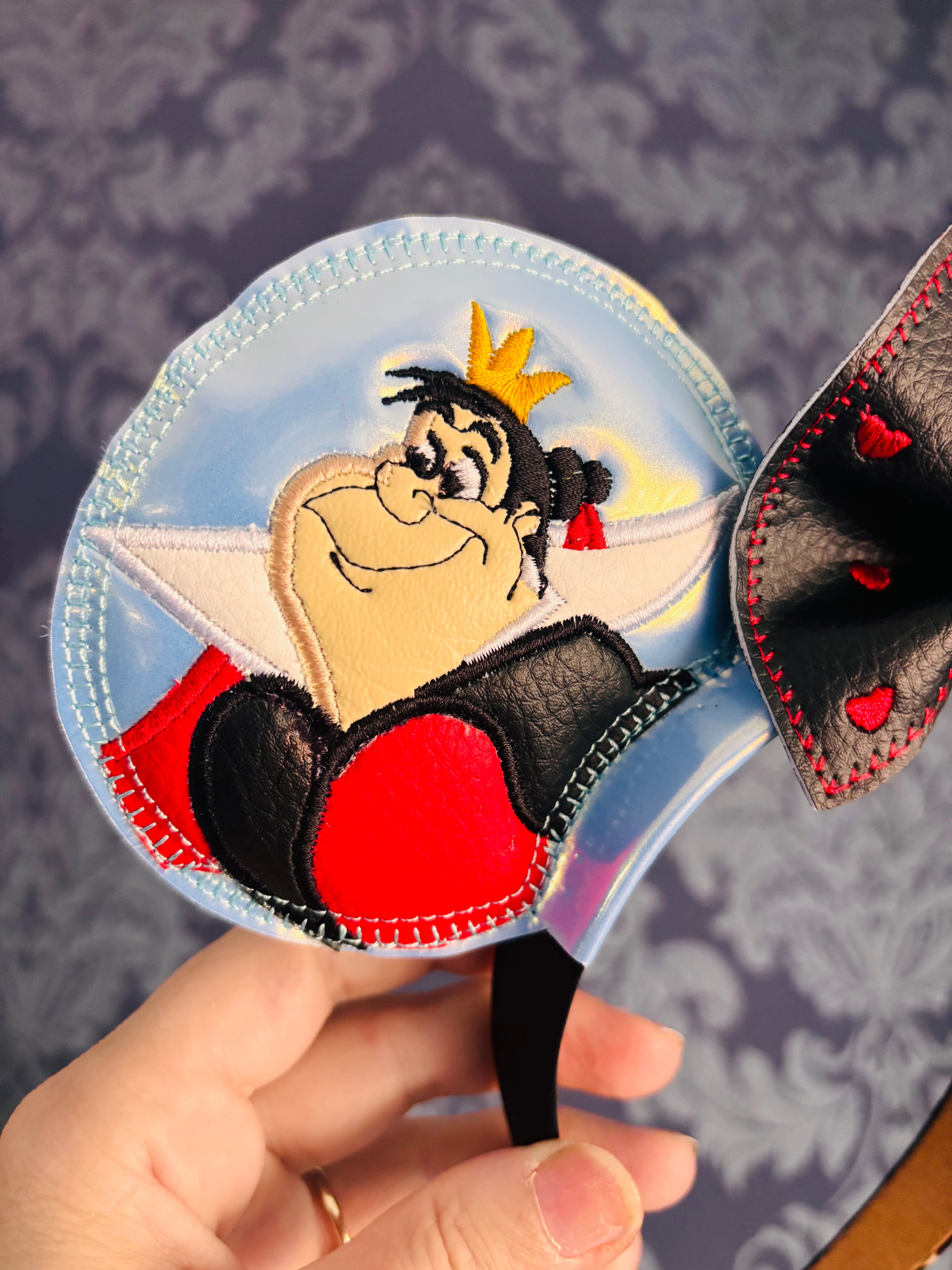 Off With Their Heads! Queen of Hearts themed ear headband