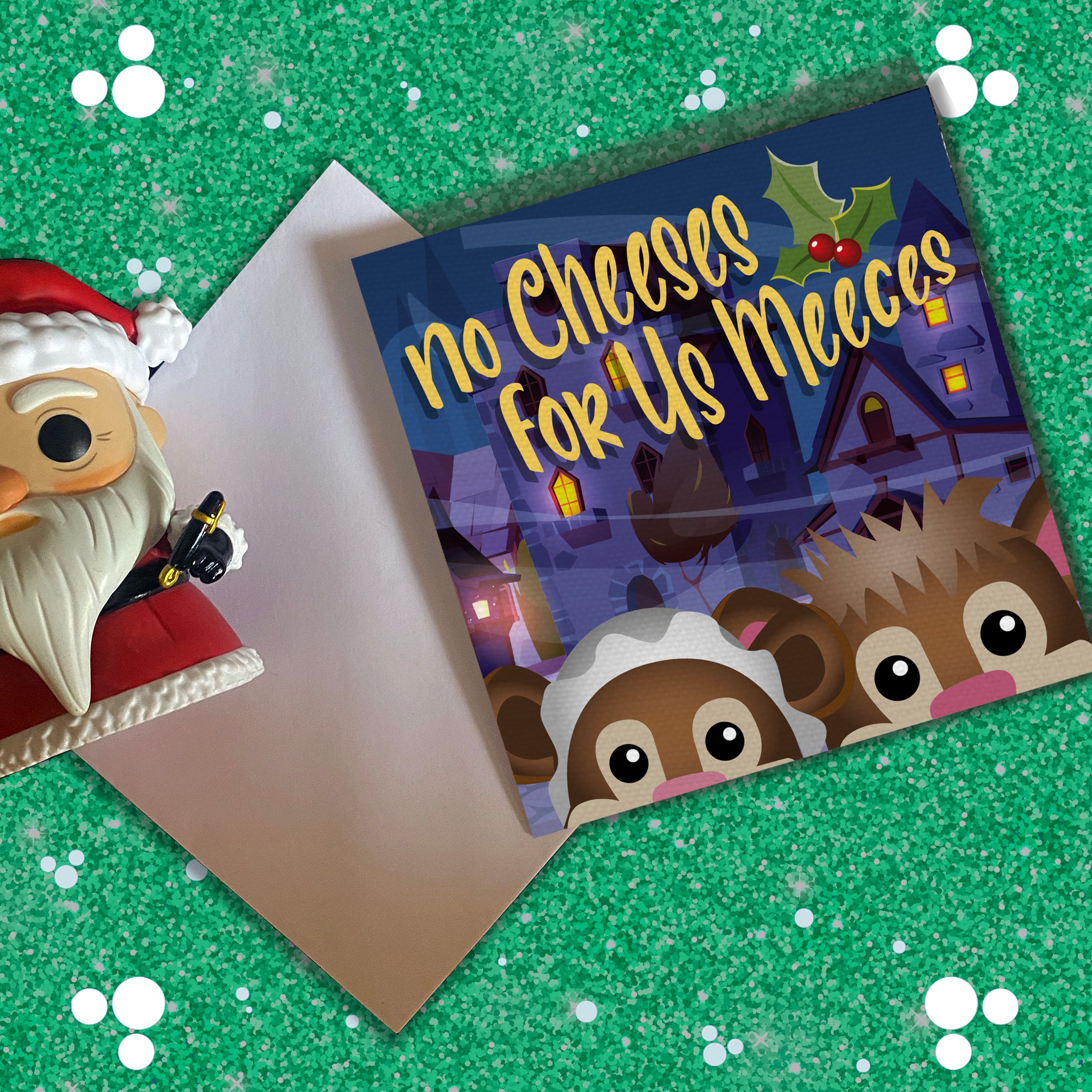Cheeses for us Meeces Greetings Card