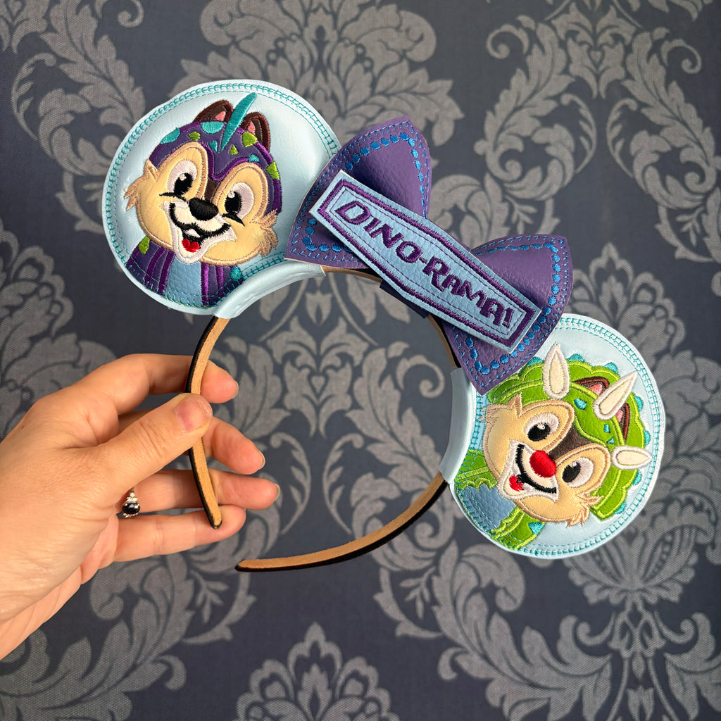 Animal Kingdom Dinosaur Chipmunk ear headband