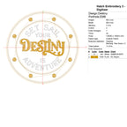 Mouse Boat DCL Destiny Cruise Embroidery File 10x10cm