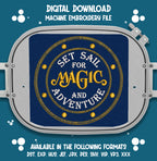 Mouse Boat DCL Magic Cruise Embroidery File 10x10cm
