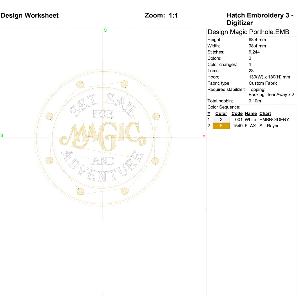 Mouse Boat DCL Magic Cruise Embroidery File 10x10cm