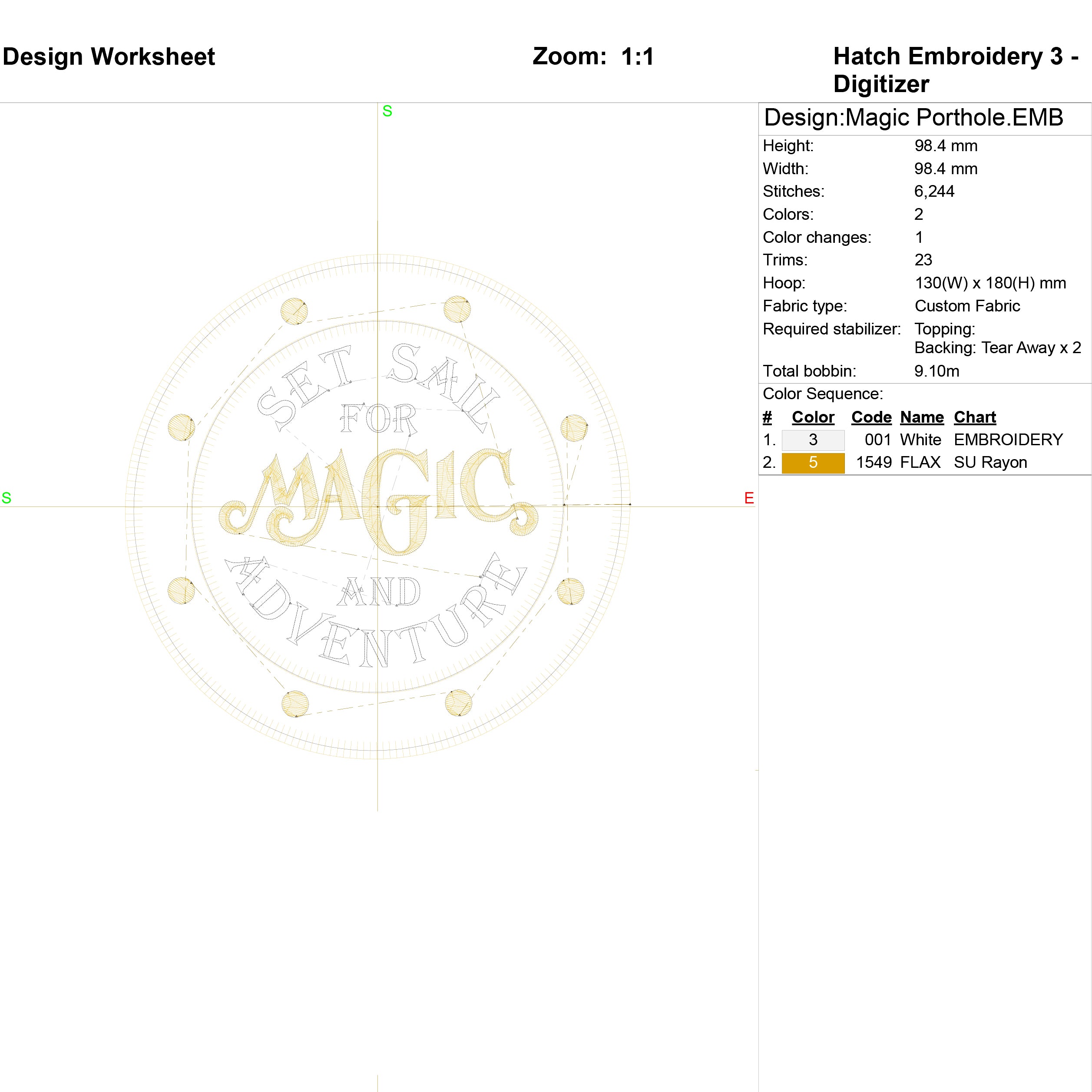 Mouse Boat DCL Magic Cruise Embroidery File 10x10cm