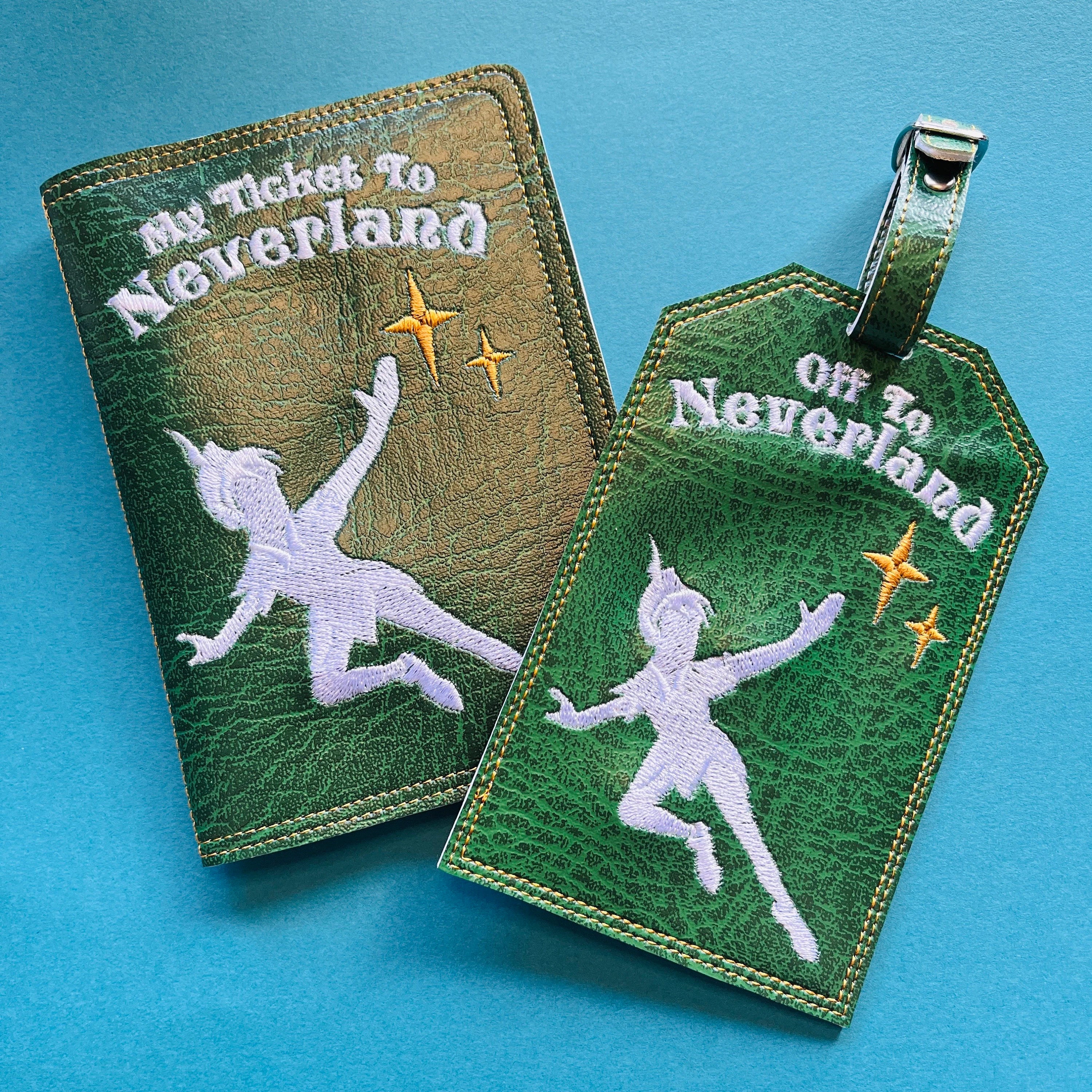 Ticket to Neverland Passport Cover and Luggage Tag