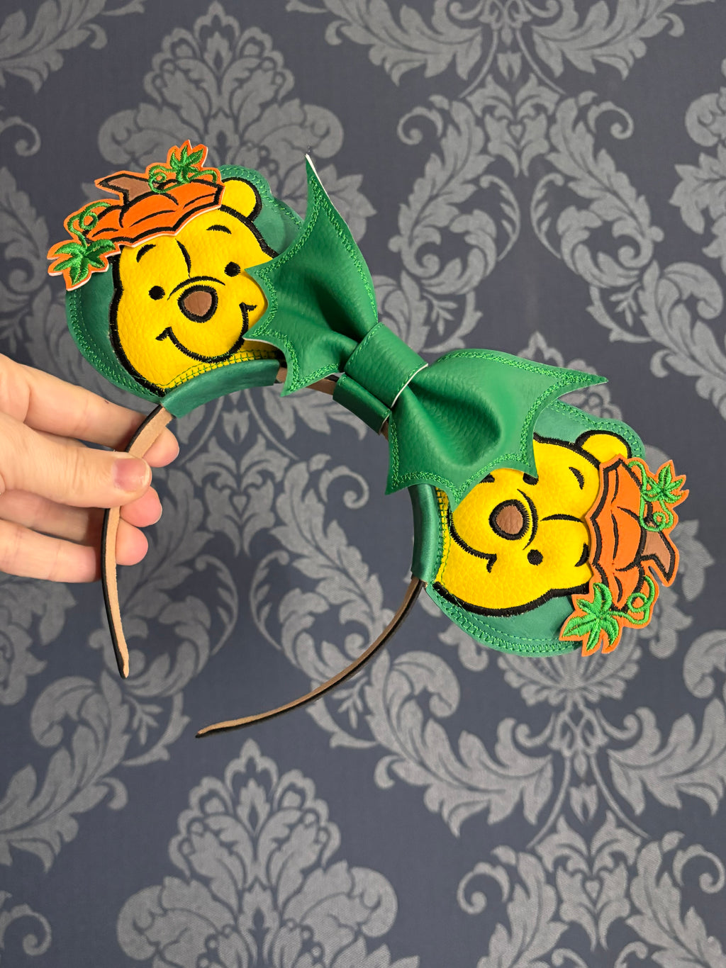 Pumpkin Bear themed ear headband