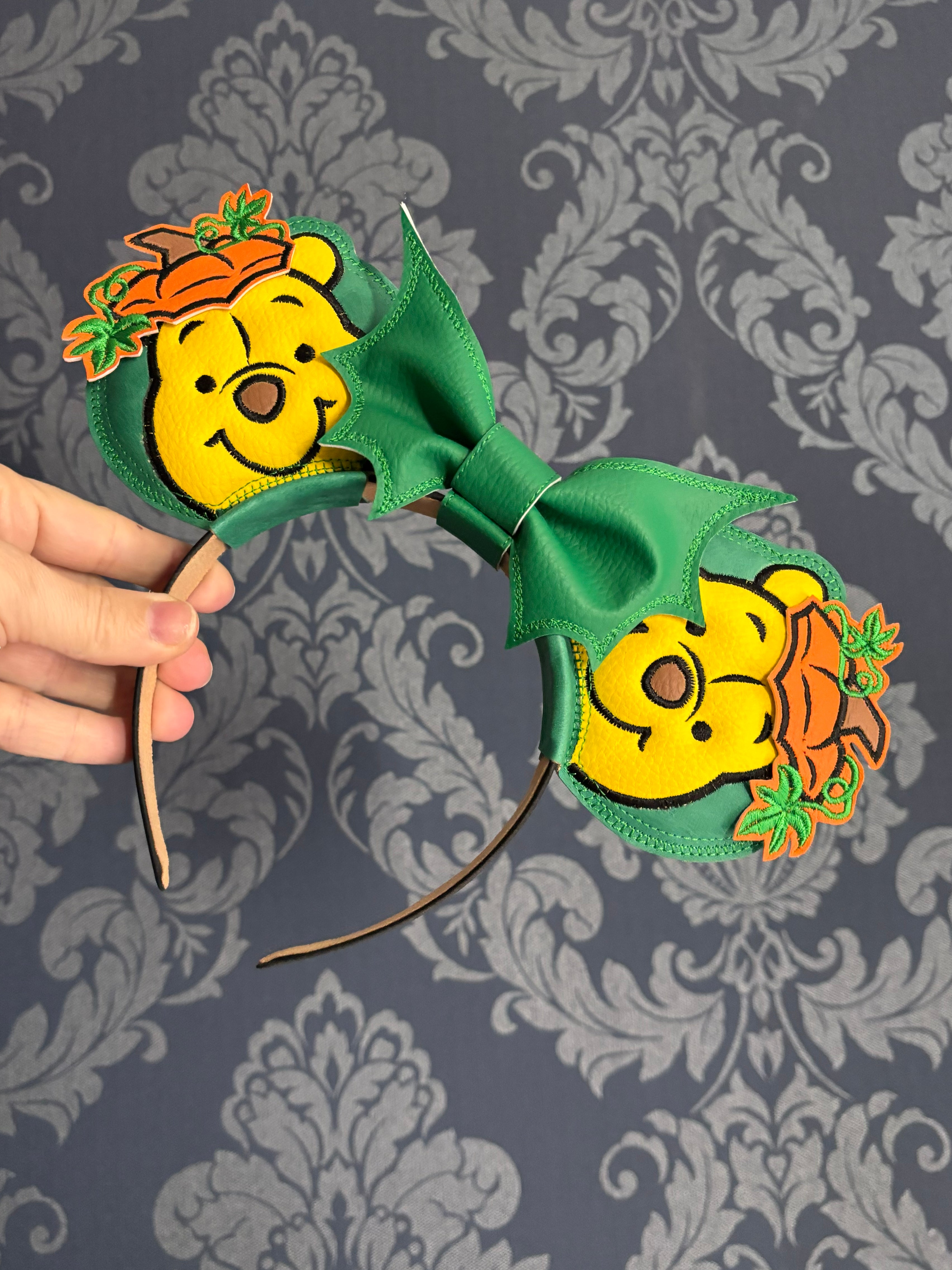 Pumpkin Bear themed ear headband