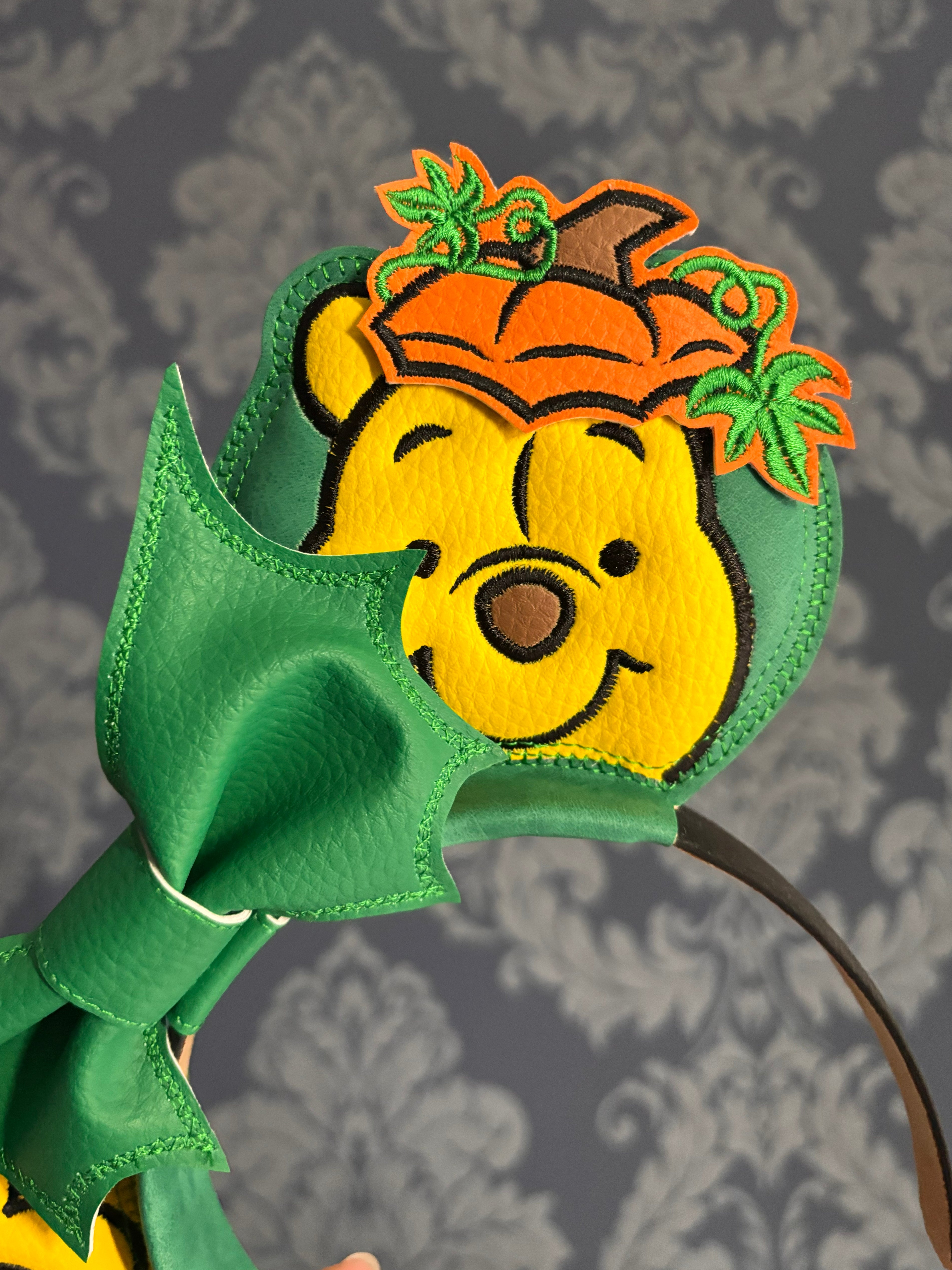 Pumpkin Bear themed ear headband