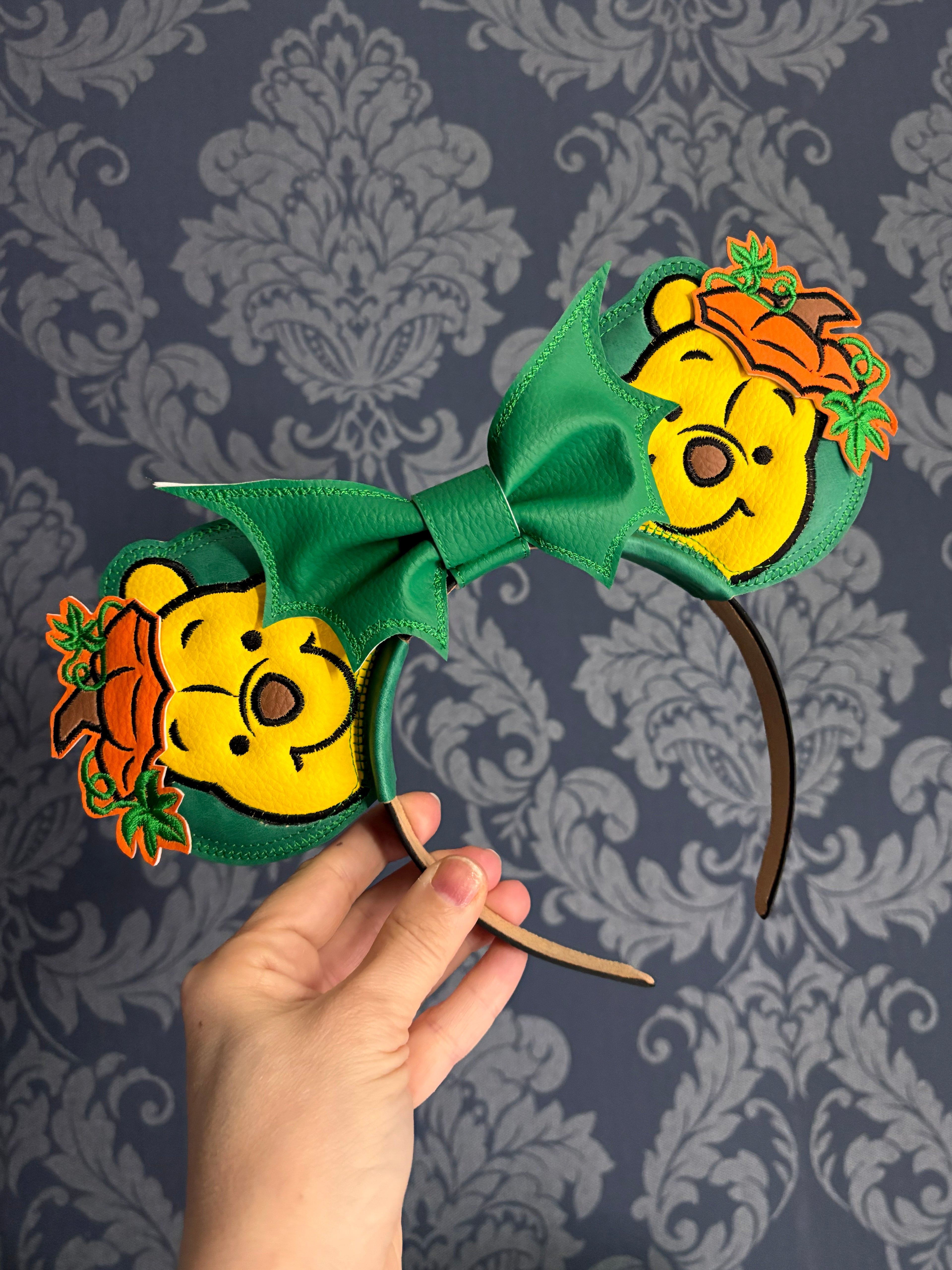 Pumpkin Bear themed ear headband