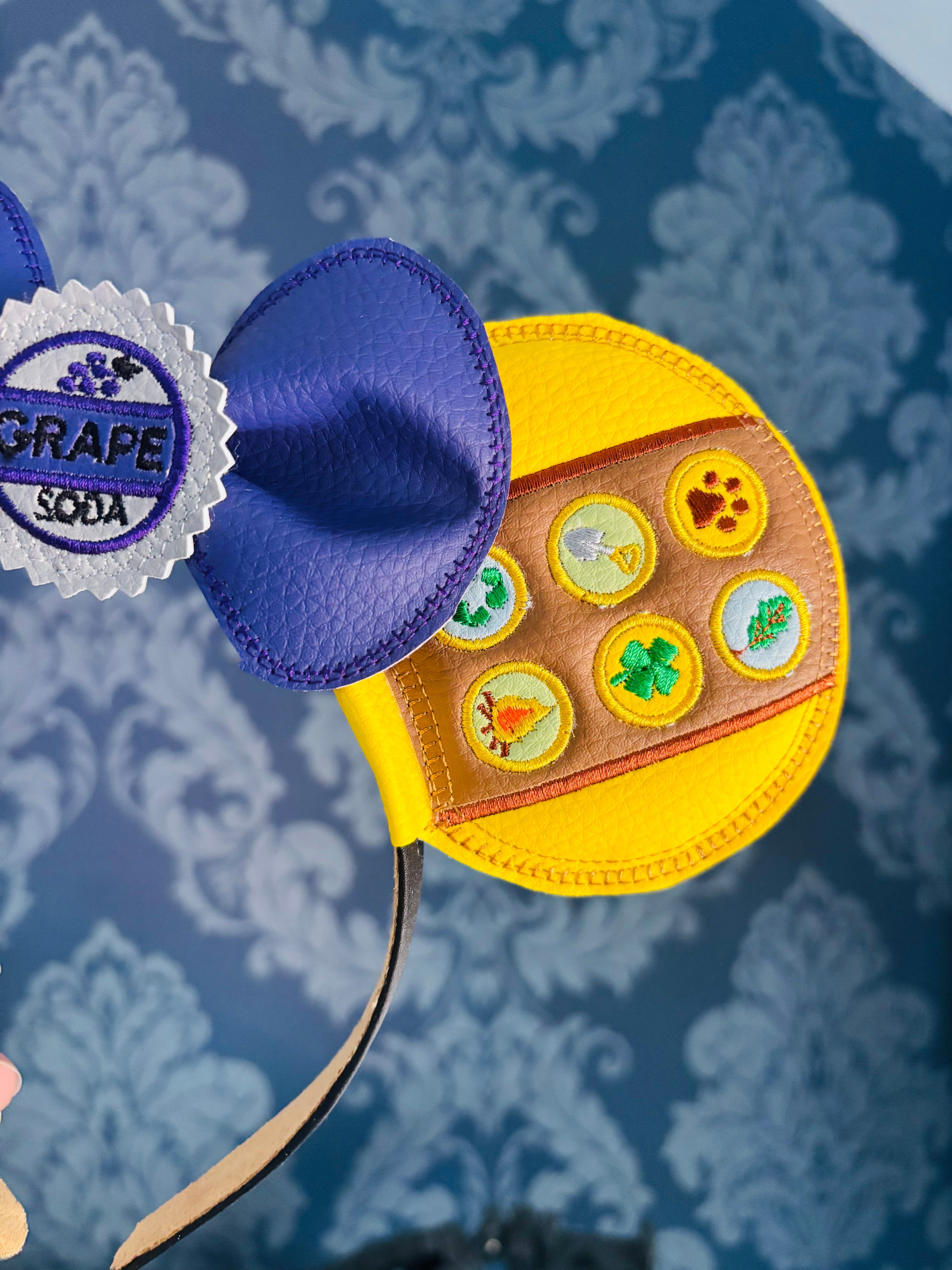 Doug and Wilderness Badges. UP inspired ear headband