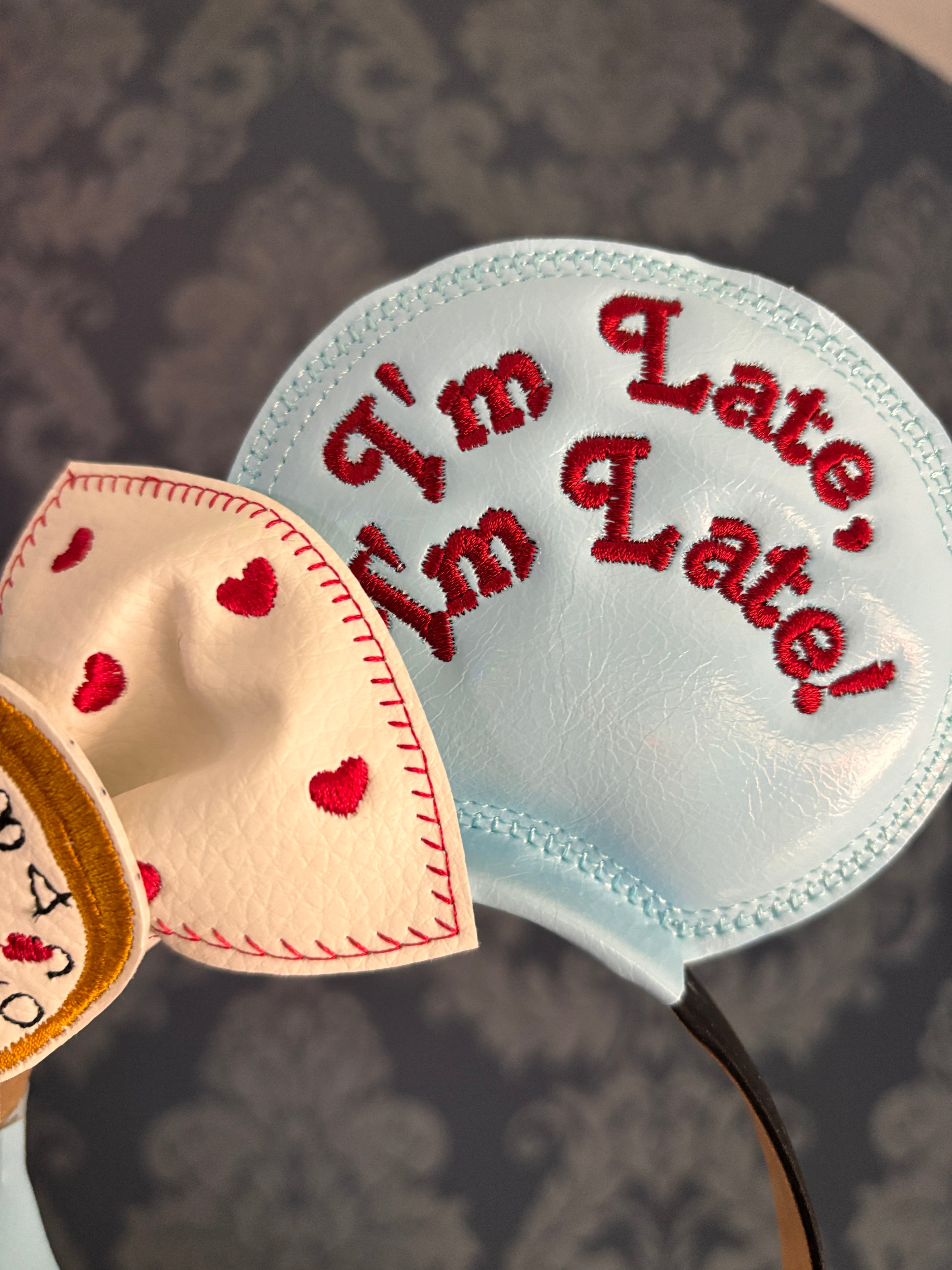 I’m Late, I’m Late! White Rabbit themed ear headband