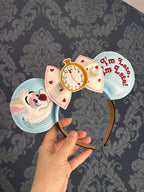 I’m Late, I’m Late! White Rabbit themed ear headband